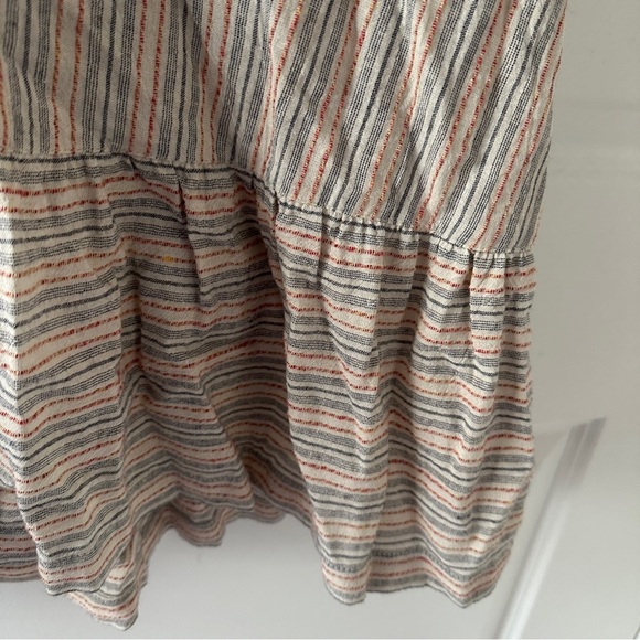 Damsel + The Odells Striped V-Neck Trapeze Flounce Dress Women’s Sz Small Spring - Picture 8 of 16